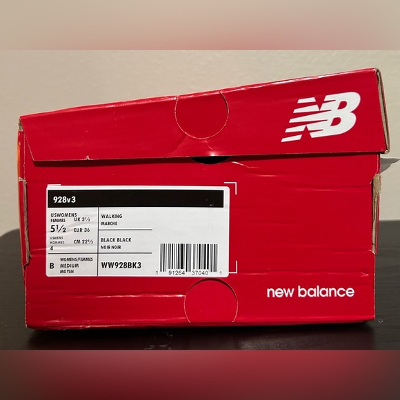🔥Like New - New balance Black 928v3 walking shoes- W size 5.5/ kids 5.5 - Picture 2 of 16
